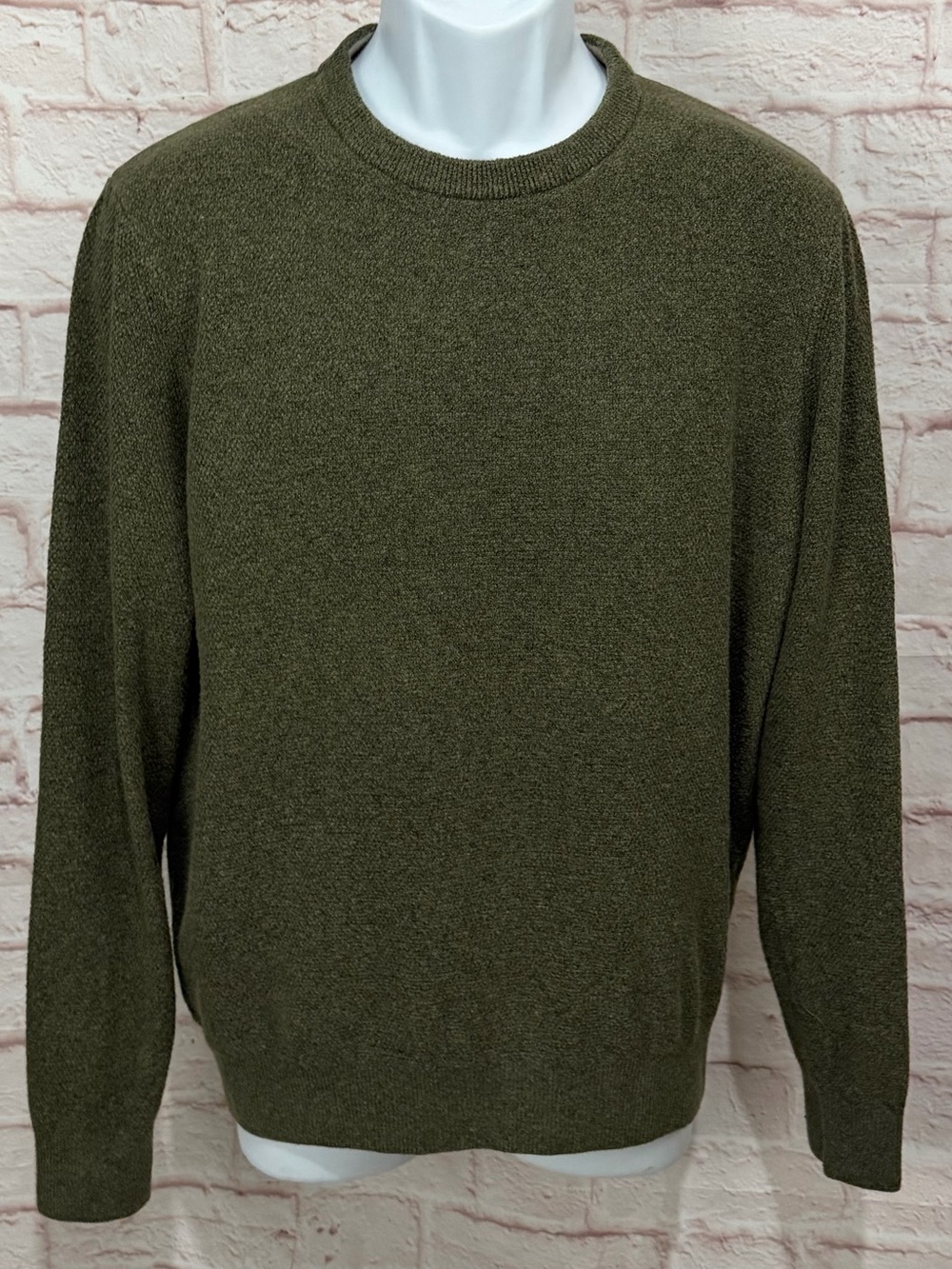 $172 Faherty Brand Jackson Crew Sweater In Forest Grove Green Size Medium! - Picture 6 of 11